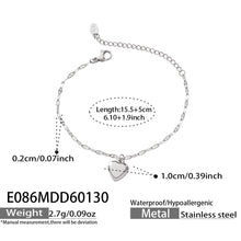 316L Stainless Steel 18K Gold Plated Chic Heart Pendant Bracelet - Image 14