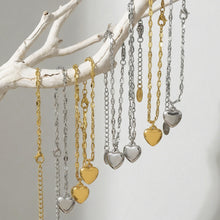 316L Stainless Steel 18K Gold Plated Chic Heart Pendant Bracelet - Image 9