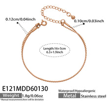 316L Stainless Steel 18K Gold Plated Chic Layered Flat Snake & Rice Bead Bracelet - Image 10