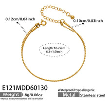 316L Stainless Steel 18K Gold Plated Chic Layered Flat Snake & Rice Bead Bracelet - Image 3