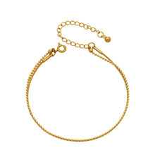 316L Stainless Steel 18K Gold Plated Chic Layered Flat Snake & Rice Bead Bracelet - Image 9