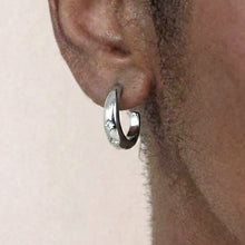 316L Stainless Steel 18K Gold Plated Cubic Zirconia C-Shape Studs - Image 3