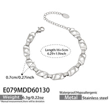 316L Stainless Steel 18K Gold Plated Cut-out Floral Bracelet - Image 5