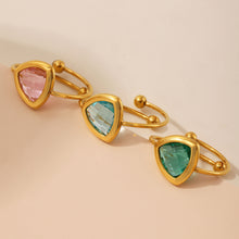 316L Stainless Steel 18K Gold Plated Czech Glass Bead Adjustable Ring - Image 15