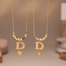 316L Stainless Steel 18K Gold Plated D Letter Necklace - Image 9