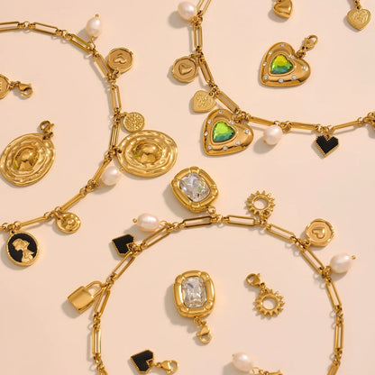 316L Stainless Steel 18K Gold Plated Delicate Pendant Necklace Collection - Image 2