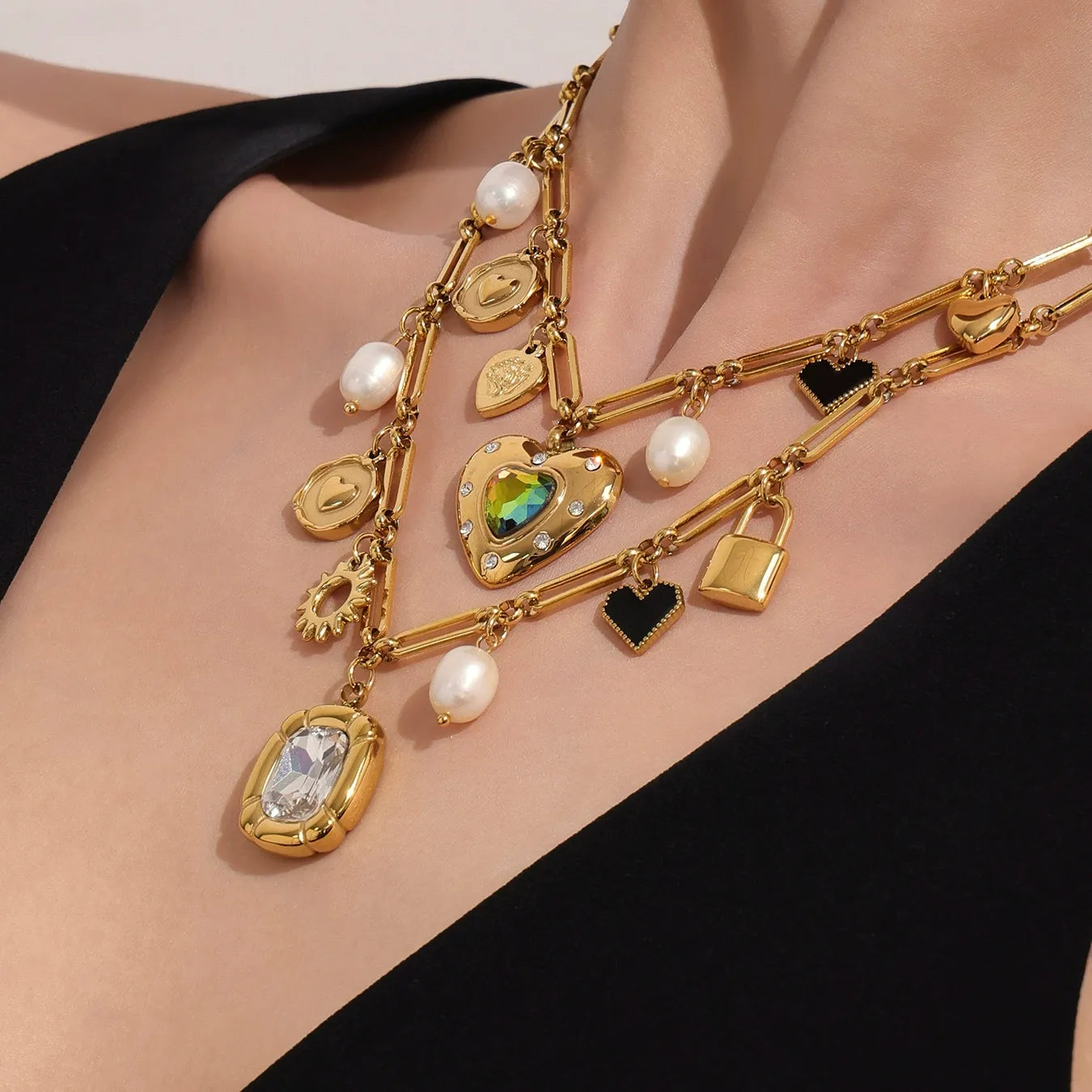 316L Stainless Steel 18K Gold Plated Delicate Pendant Necklace Collection - Image 4