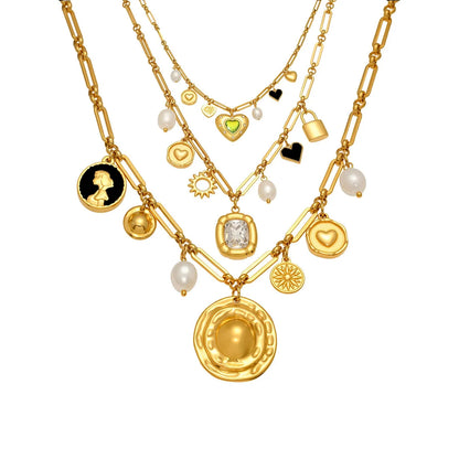 316L Stainless Steel 18K Gold Plated Delicate Pendant Necklace Collection - Image 5