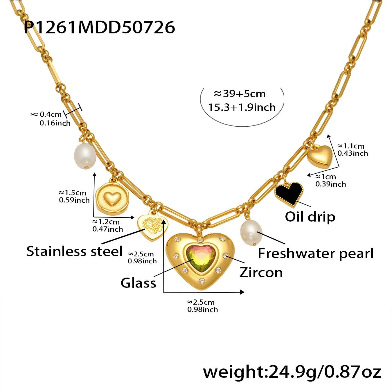 316L Stainless Steel 18K Gold Plated Delicate Pendant Necklace Collection - Image 6