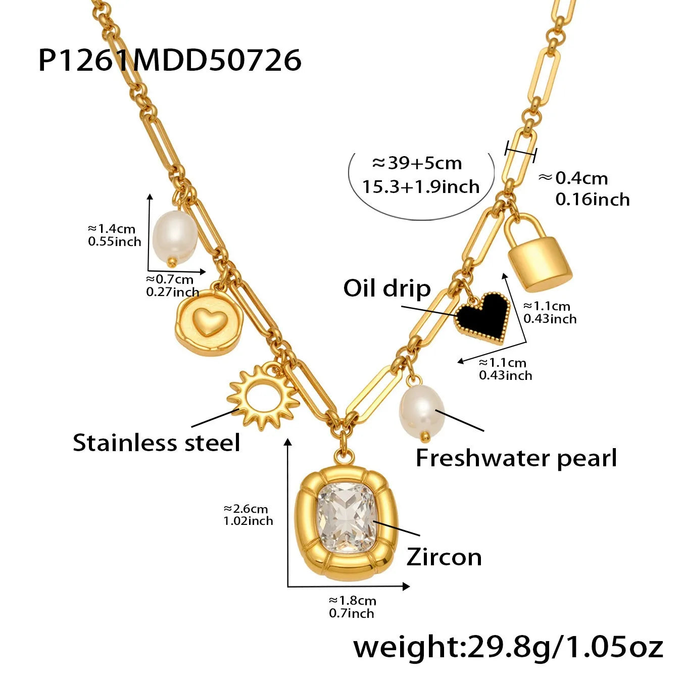 316L Stainless Steel 18K Gold Plated Delicate Pendant Necklace Collection - Image 7