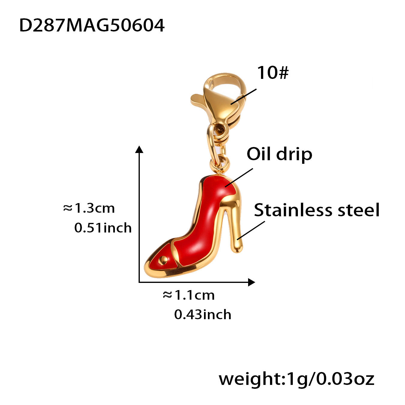 316L Stainless Steel 18K Gold Plated DIY Enamel Charm Customizable Clavicle Necklace - Image 1