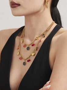 316L Stainless Steel 18K Gold Plated DIY Enamel Charm Customizable Clavicle Necklace - Image 13