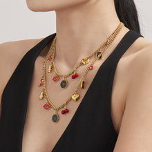 316L Stainless Steel 18K Gold Plated DIY Enamel Charm Customizable Clavicle Necklace - Image 16