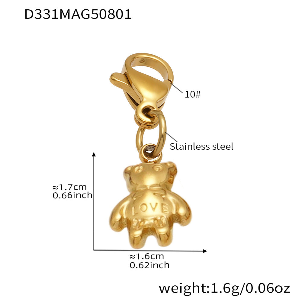 316L Stainless Steel 18K Gold Plated DIY Enamel Charm Customizable Clavicle Necklace - Image 19