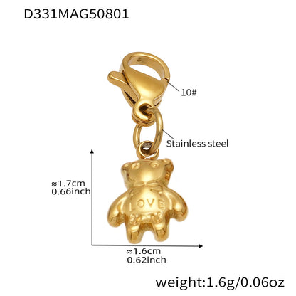 316L Stainless Steel 18K Gold Plated DIY Enamel Charm Customizable Clavicle Necklace - Image 19