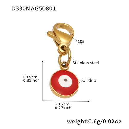 316L Stainless Steel 18K Gold Plated DIY Enamel Charm Customizable Clavicle Necklace - Image 21