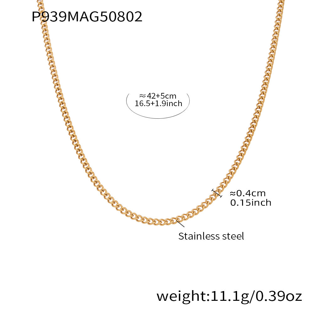 316L Stainless Steel 18K Gold Plated DIY Enamel Charm Customizable Clavicle Necklace - Image 8
