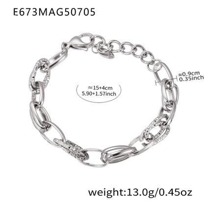 316L Stainless Steel 18K Gold Plated DIY Heart & Bear Charm Bracelet Set - Image 14