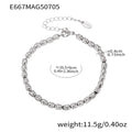 Style E667 - Steel Bead Bracelet