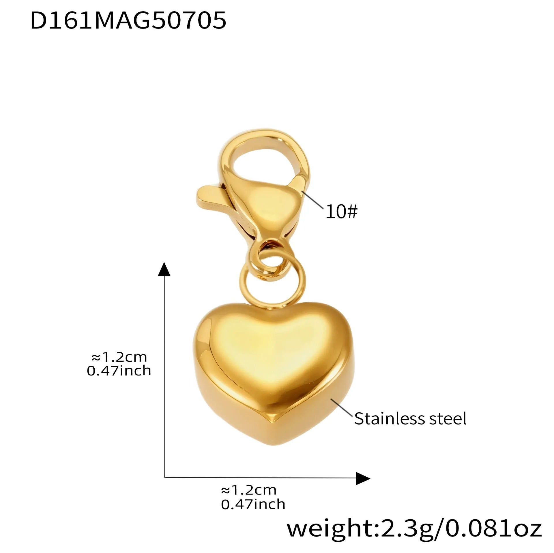 316L Stainless Steel 18K Gold Plated DIY Heart & Bear Charm Bracelet Set - Image 20