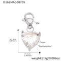 Charm - Steel Zircon Heart