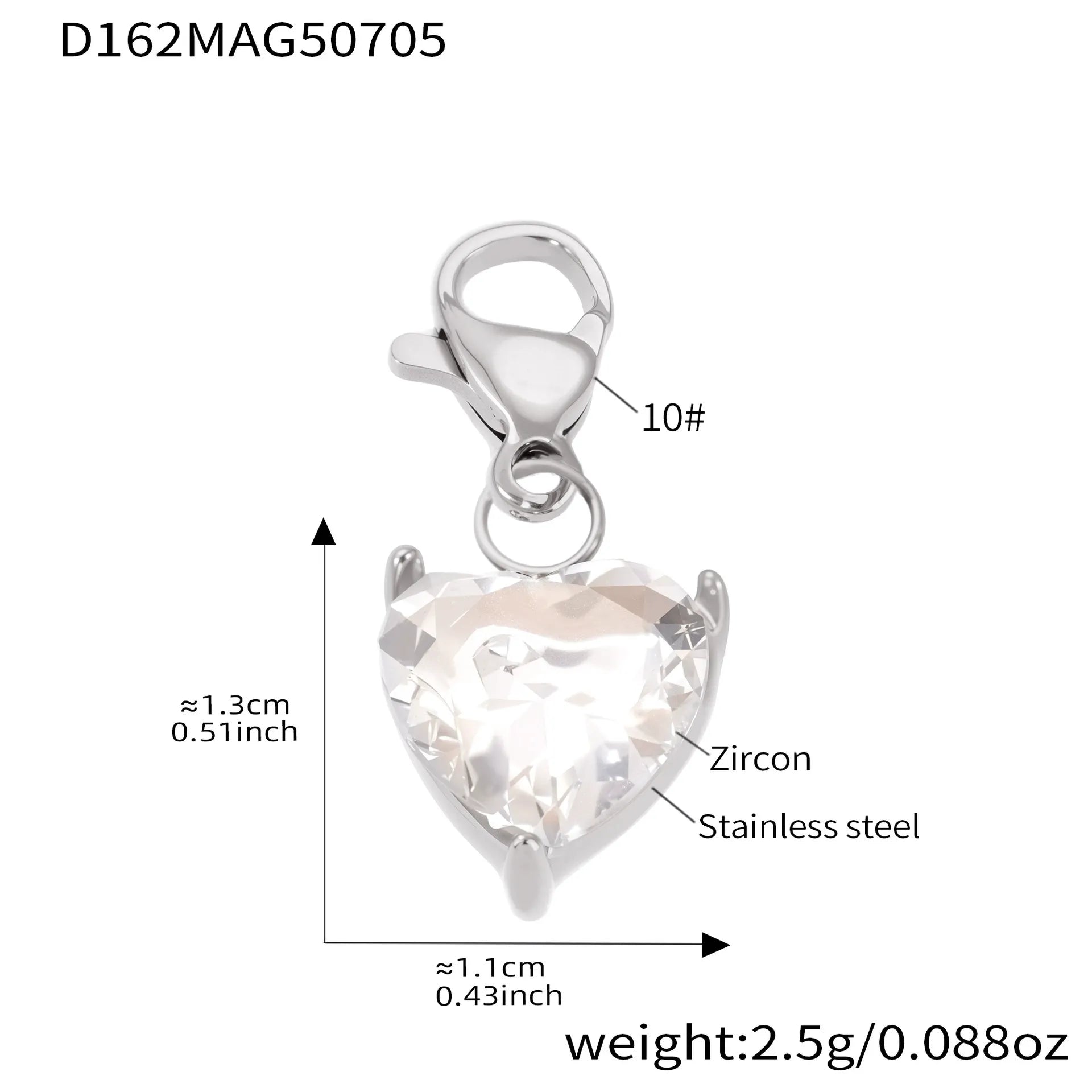 316L Stainless Steel 18K Gold Plated DIY Heart & Bear Charm Bracelet Set - Image 21