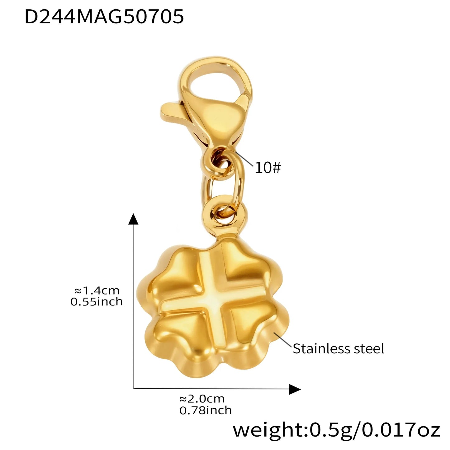 316L Stainless Steel 18K Gold Plated DIY Heart & Bear Charm Bracelet Set - Image 23