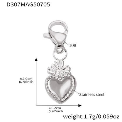 316L Stainless Steel 18K Gold Plated DIY Heart & Bear Charm Bracelet Set - Image 26