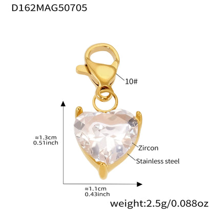 316L Stainless Steel 18K Gold Plated DIY Heart & Bear Charm Bracelet Set - Image 30