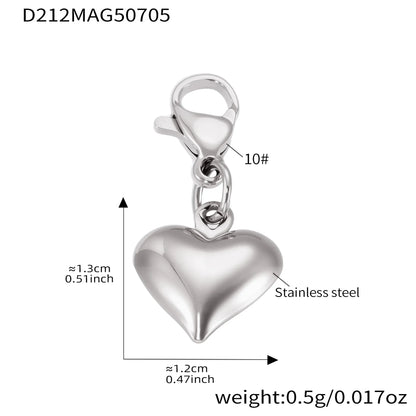 316L Stainless Steel 18K Gold Plated DIY Heart & Bear Charm Bracelet Set - Image 31