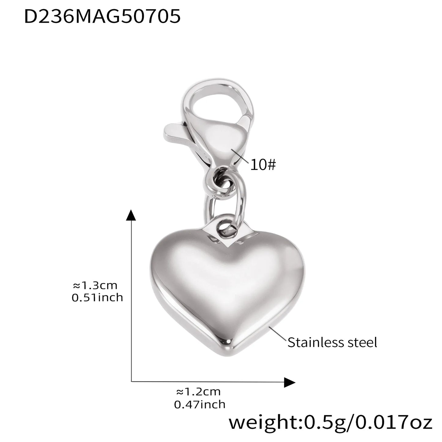 316L Stainless Steel 18K Gold Plated DIY Heart & Bear Charm Bracelet Set - Image 33