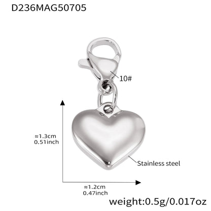 316L Stainless Steel 18K Gold Plated DIY Heart & Bear Charm Bracelet Set - Image 33