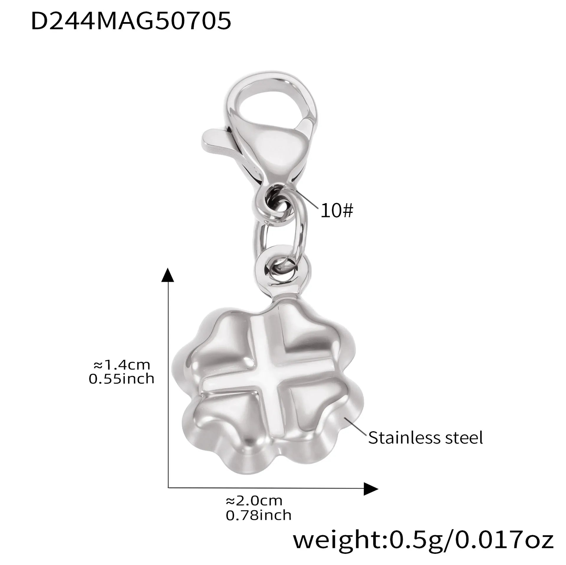 316L Stainless Steel 18K Gold Plated DIY Heart & Bear Charm Bracelet Set - Image 34