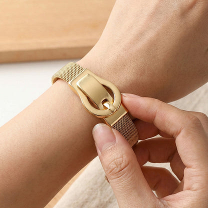 316L Stainless Steel 18K Gold Plated Elegant Magnetic Buckle Bracelet - Image 13