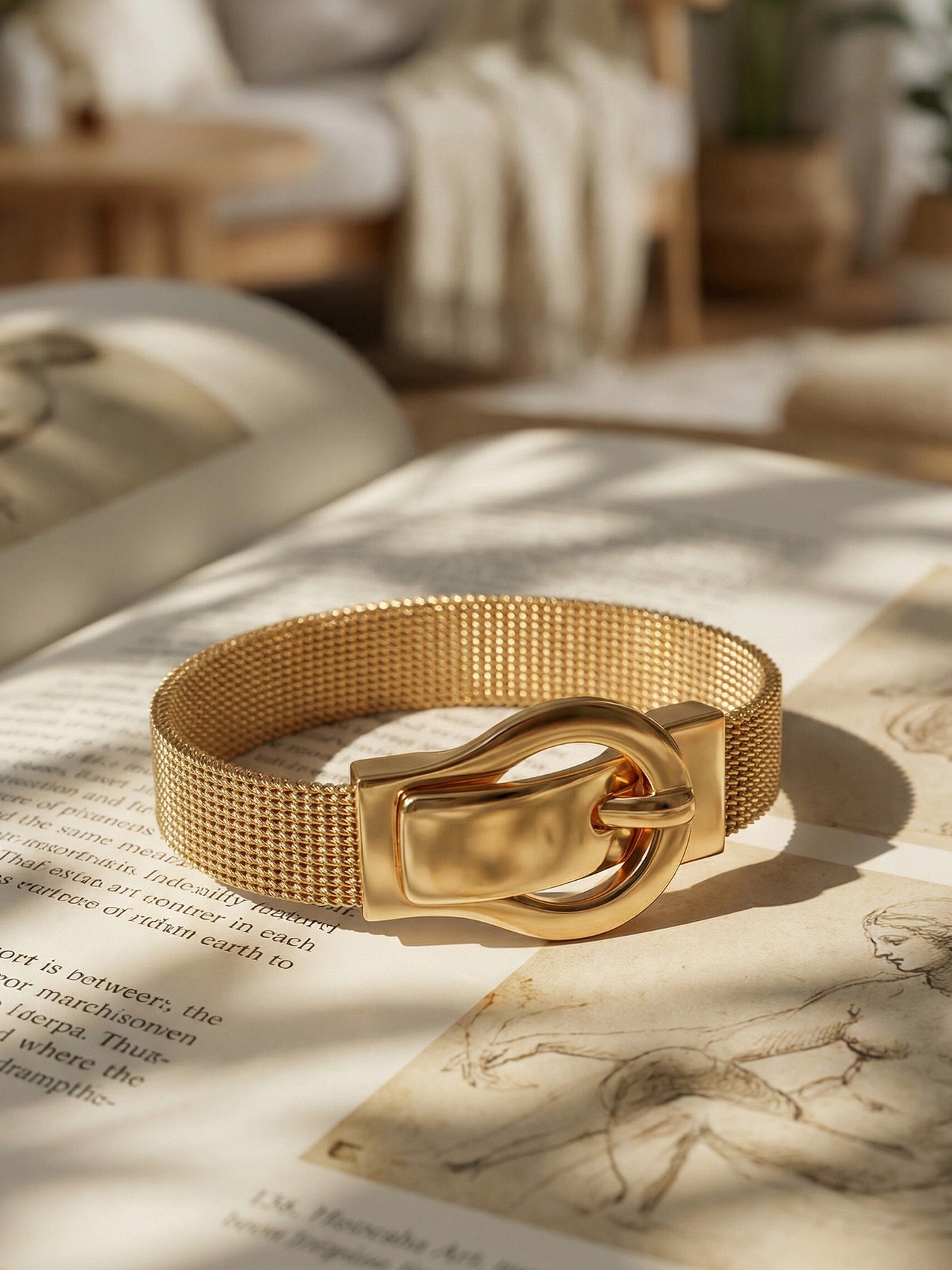 316L Stainless Steel 18K Gold Plated Elegant Magnetic Buckle Bracelet - Image 4