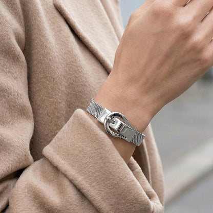 316L Stainless Steel 18K Gold Plated Elegant Magnetic Buckle Bracelet - Image 7