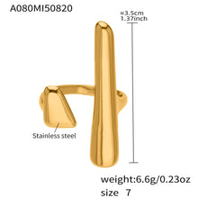 316L Stainless Steel 18K Gold Plated Fashionable Open Ring - Image 12