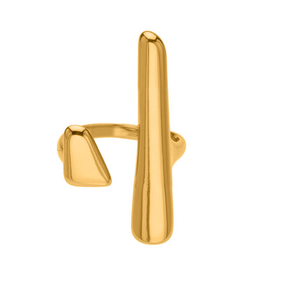 316L Stainless Steel 18K Gold Plated Fashionable Open Ring - Image 14