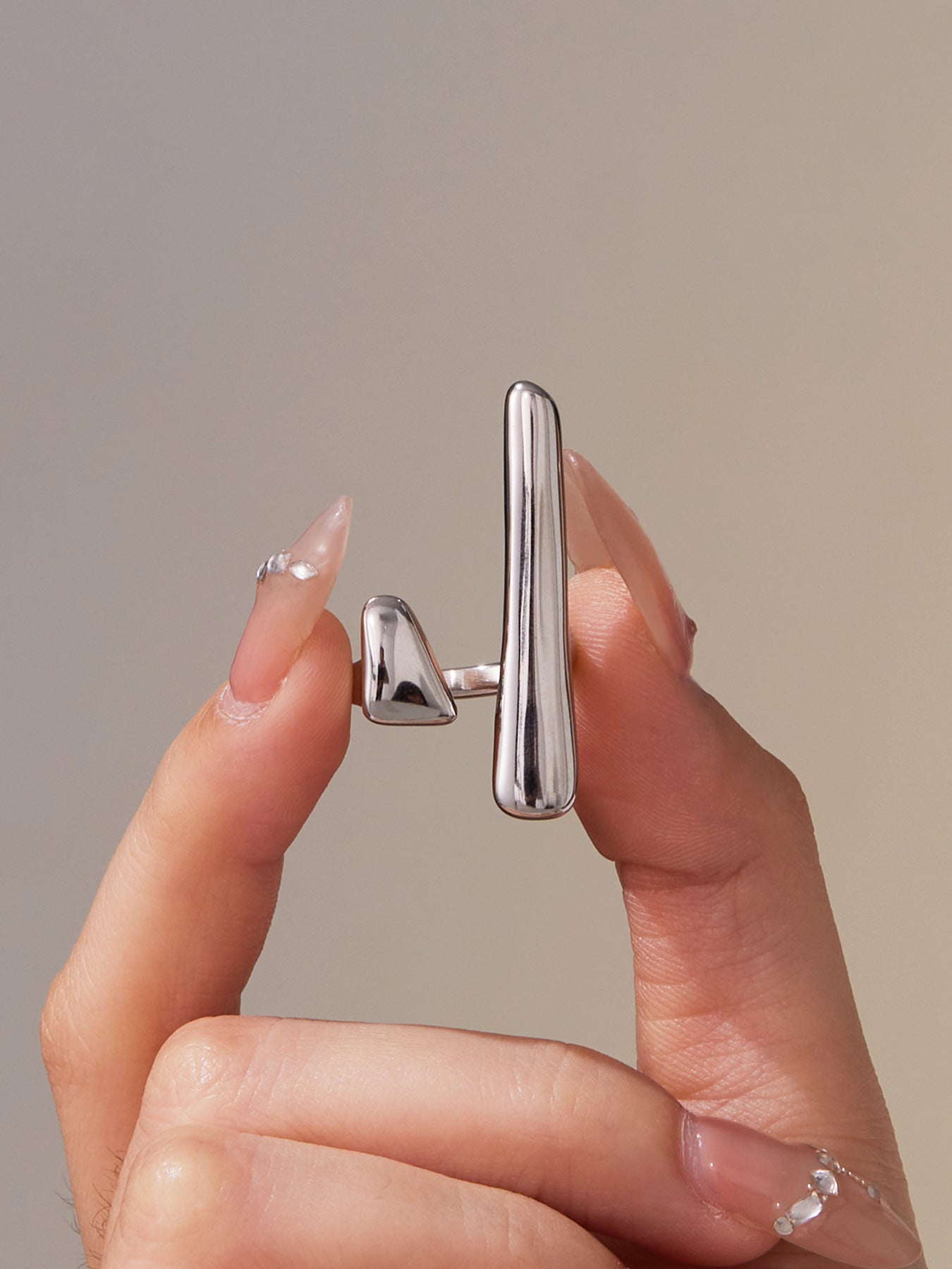 316L Stainless Steel 18K Gold Plated Fashionable Open Ring - Image 3