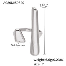 316L Stainless Steel 18K Gold Plated Fashionable Open Ring - Image 9