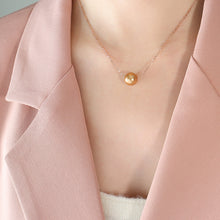 316L Stainless Steel 18K Gold Plated Faux Pearl Pendant Necklace - Image 6