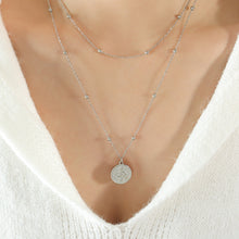 316L Stainless Steel 18K Gold Plated French Vintage Evil Eye Double Layer Necklace - Image 1