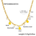 Gold / Lemon Pendant Necklace 40+5cm