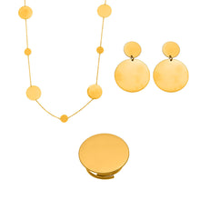 316L Stainless Steel 18K Gold Plated Geometric Circle Jewelry Collection - Image 4
