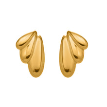 316L Stainless Steel 18K Gold Plated Highly Polished Geometric Angel Wing Earrings - Image 7