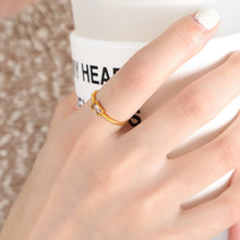 316L Stainless Steel 18K Gold Plated Minimalist Dainty Colorful Stone Ring - Image 10