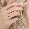 Gold Green Glass / Size 6