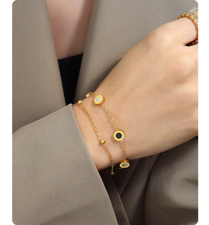 316L Stainless Steel 18K Gold Plated Minimalist Designer Bracelet - Image 6