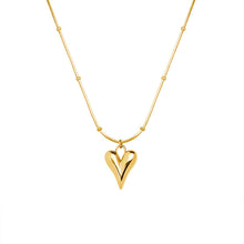 316L Stainless Steel 18K Gold Plated Minimalist French Style Heart Necklace - Image 2