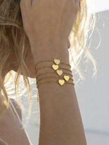 316L Stainless Steel 18K Gold Plated Minimalist Heart Delicate Chain Bracelet - Image 3